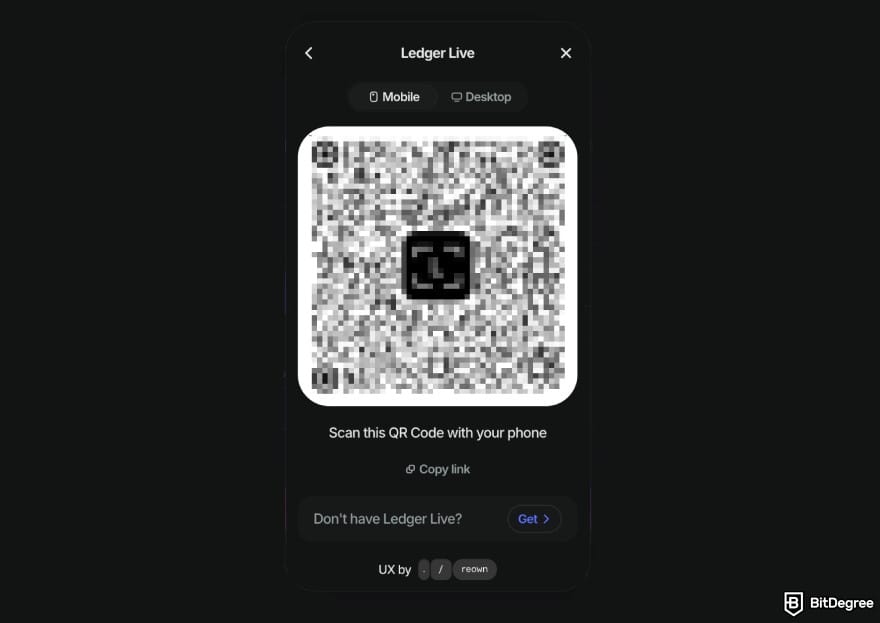 How to buy Lightchain AI: QR code for Ledger Live to buy Lightchain AI.
