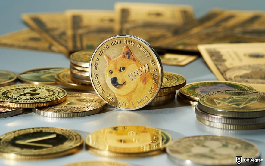 How to buy Lightchain AI: Dogecoin illustration.