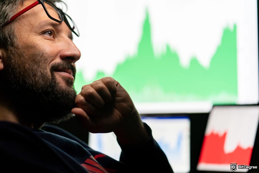 How to buy Lightchain AI: a photo of a man thinking.