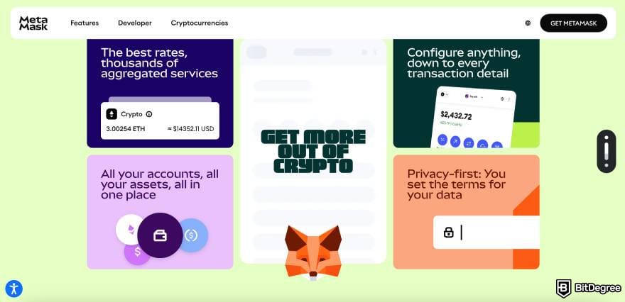 How to buy Lightchain AI: MetaMask homepage.