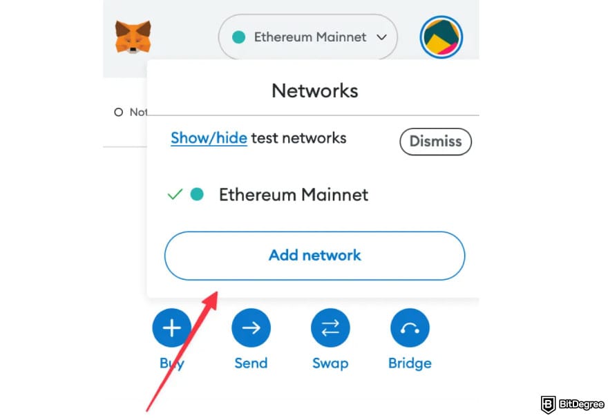 How to buy Lightchain AI: adding a network on the MetaMask wallet.