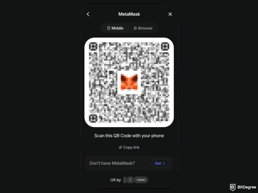 How to buy Lightchain AI: QR code to connect MetaMask and buy Lightchain AI.