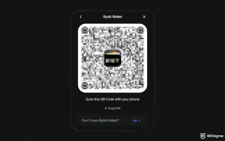 How to buy MIND of Pepe: Bybit wallet QR code.