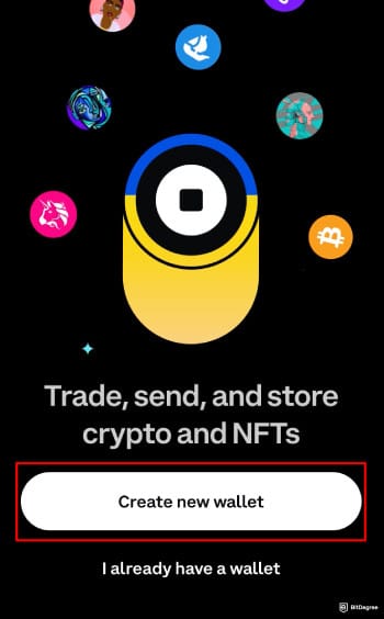 How to buy MIND of Pepe: Base App create new wallet.