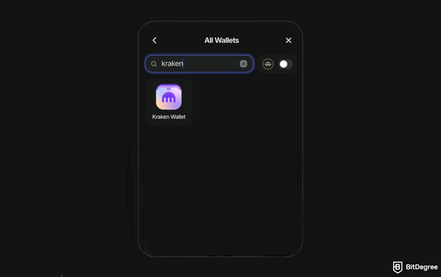 How to buy MIND of Pepe: connect wallet Kraken wallet.