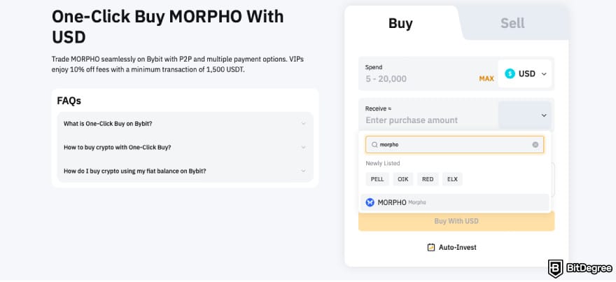 How to buy MORPHO: find MORPHO on Bybit.
