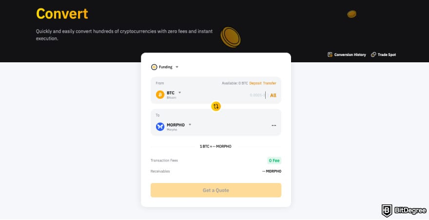 How to buy MORPHO: click Get a Quote on Bybit.
