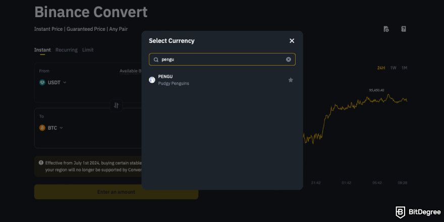 How to buy PENGU: find PENGU on the list.