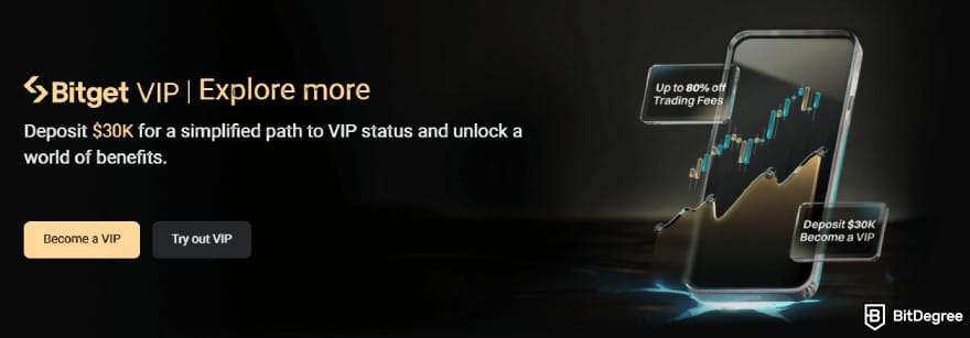 How to buy Pi Coin on Bitget: VIP promotional banner.