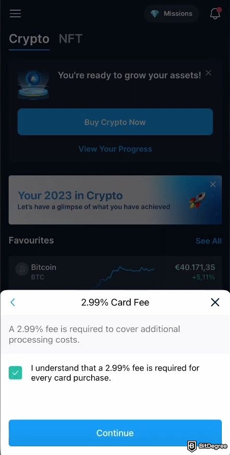 How to buy Popcat: a preview Crypto.com transaction fee confirmation window.