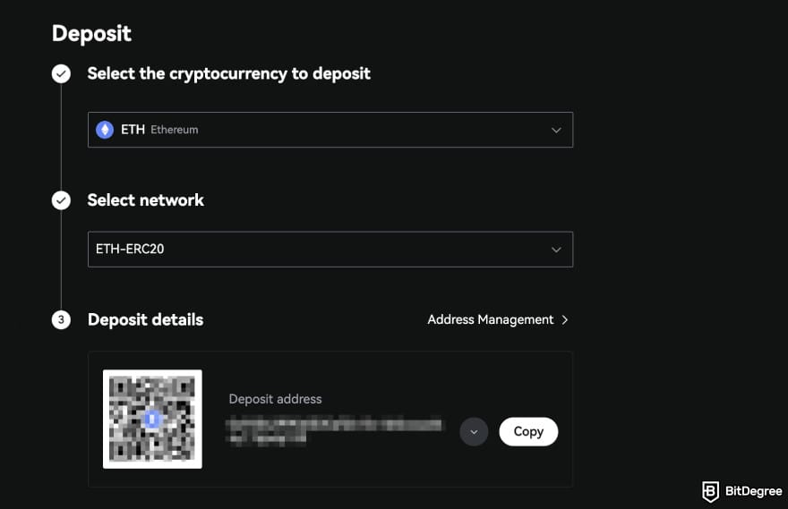 How to buy RXS coin: LBank deposit page.