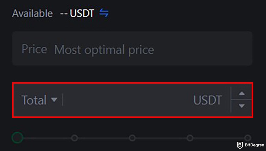 How to buy Solv crypto: the order form on MEXC's spot trading platform with the Amount box highlighted.