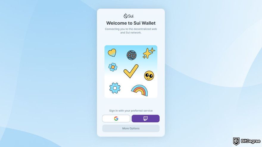 How to buy SUI: create a new wallet.