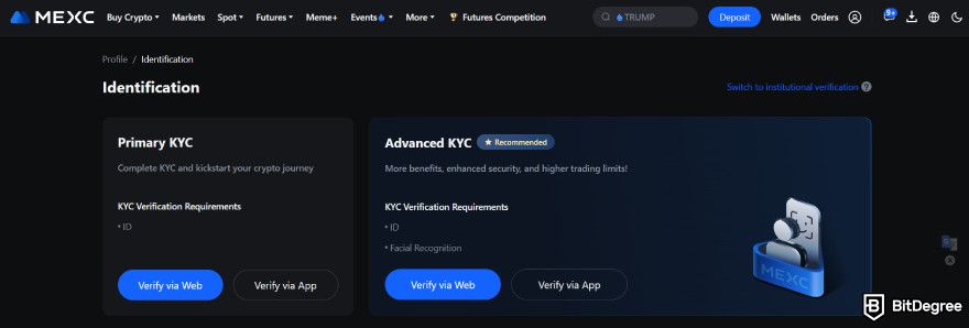 How to buy Trump crypto coin: KYC methods on MEXC.