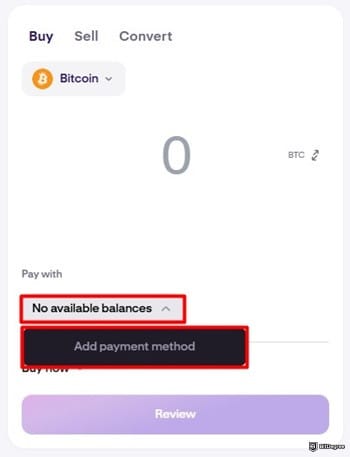 How to buy USDC: adding a payment method on Kraken.