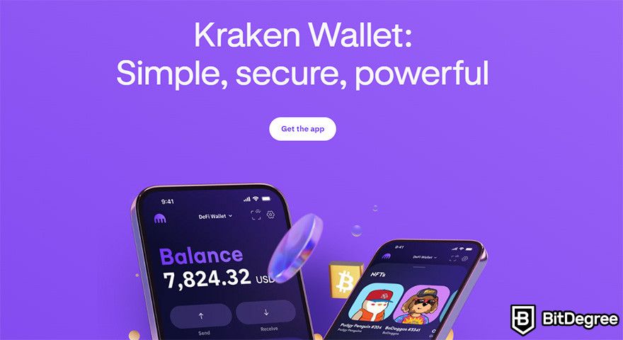 How to buy WIF: the landing page for Kraken Wallet.