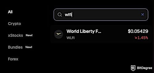 How to buy World Liberty Financial crypto: searching for WLFI on Kraken.