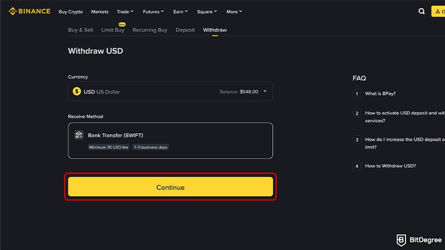 How to cash out Bitcoin: Binance USD withdraw.