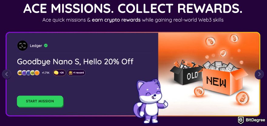 How to claim Flair airdrop: BitDegree Missions.