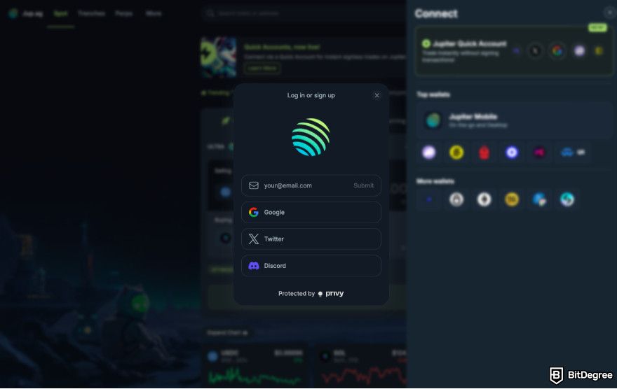How to claim Jupiter airdrop: enter your email.