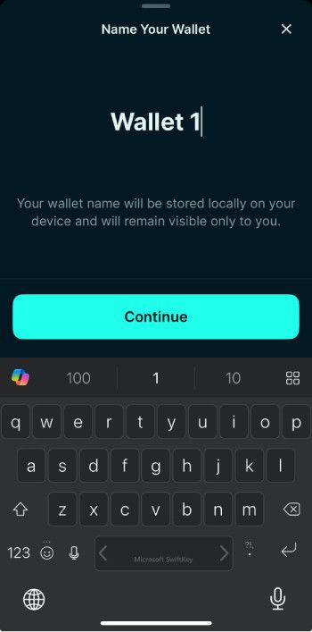 How to claim Jupiter airdrop: name your wallet and click [Continue].