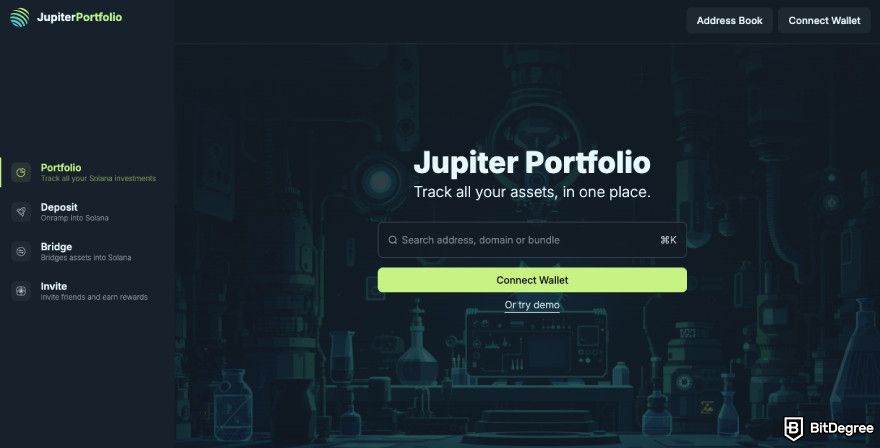 How to claim Jupiter airdrop: a screenshot of Jupiter's portfolio.