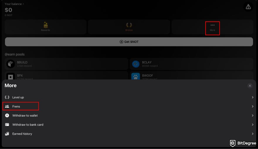 How to claim Notcoin airdrop: click [Frens].