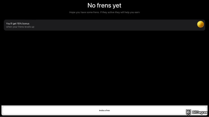 How to claim Notcoin airdrop: click [Invite a fren].