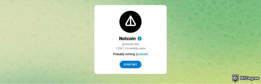 How to claim Notcoin airdrop: click [START BOT].