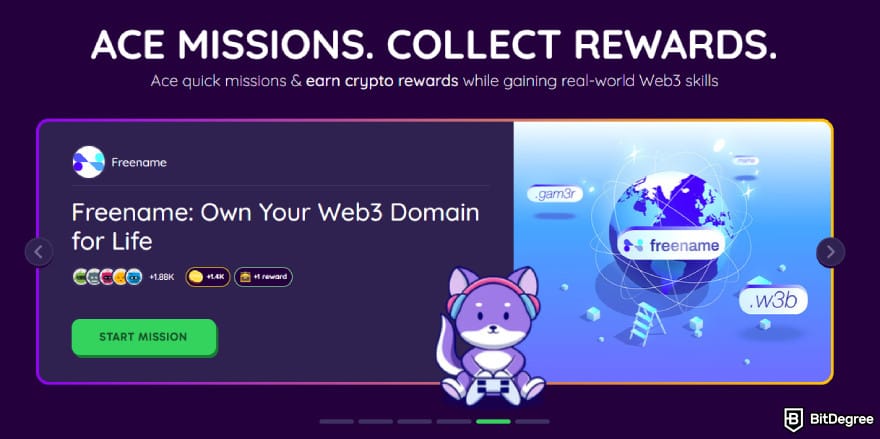 How to claim Optimism airdrop: BitDegree Missions information.