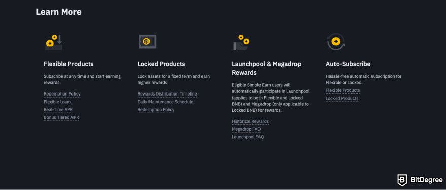 How to claim Pepe airdrop: a screenshot of Binance Earn program.