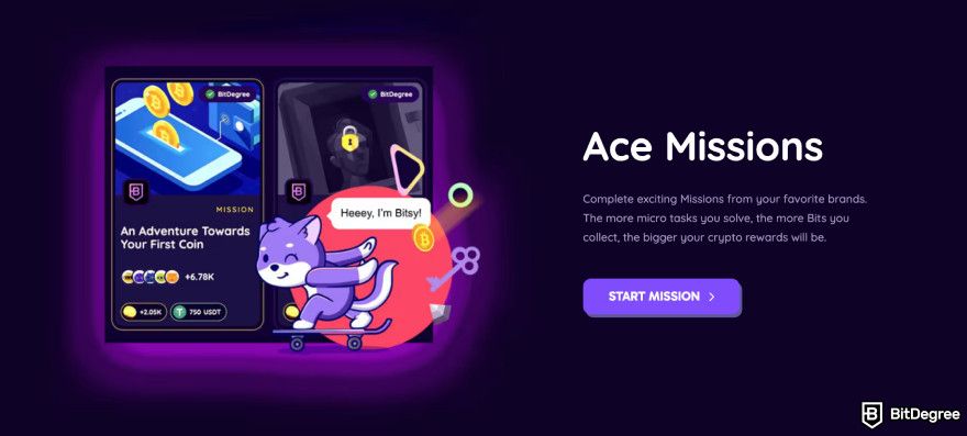 How to claim SAGA airdrop: BitDegree Missions.