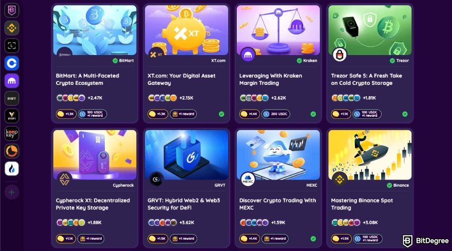 How to claim Taiko airdrop: a screenshot of BitDegree Missions.