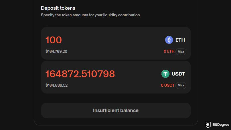 How to claim Uniswap airdrop: enter amount of tokens.
