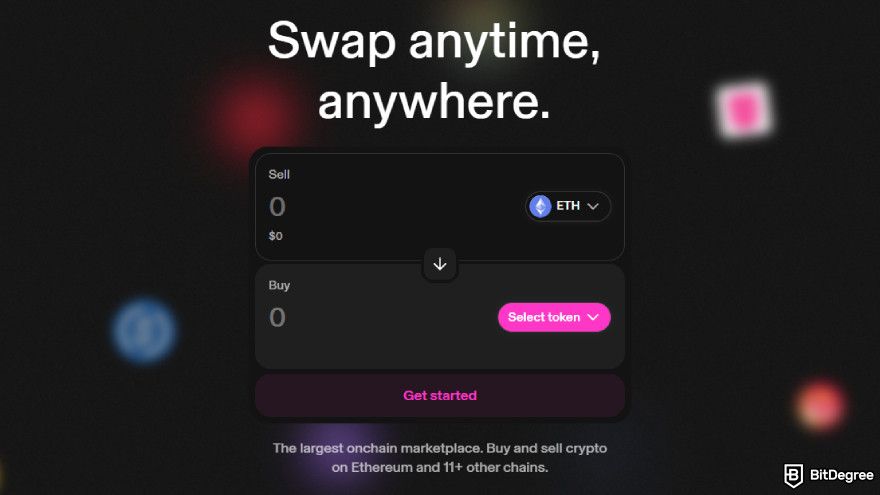 How to claim Uniswap airdrop: official page interface.