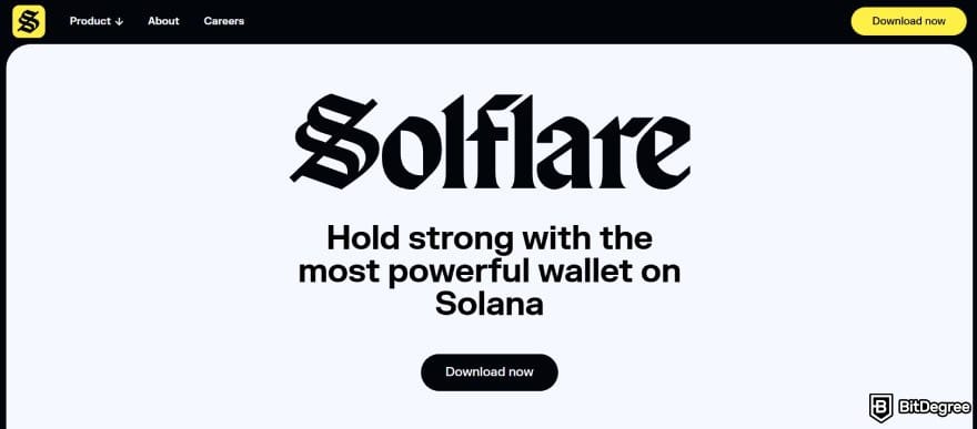 How to claim WEN airdrop: Solflare homepage.