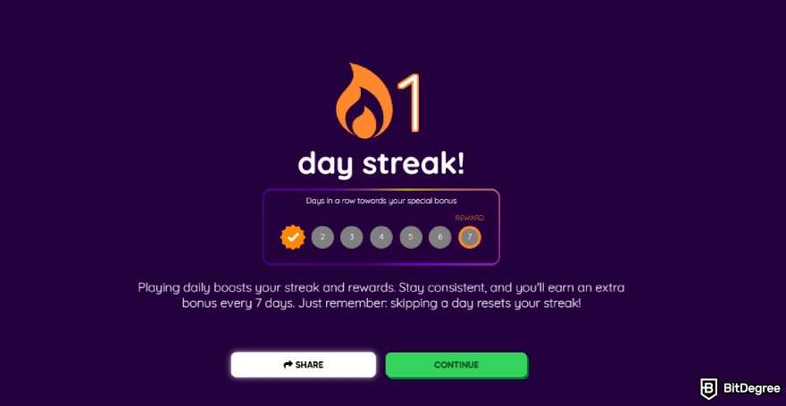 How to create a course online for free: daily streaks.