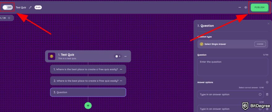 How to create a quiz: publish your quiz!