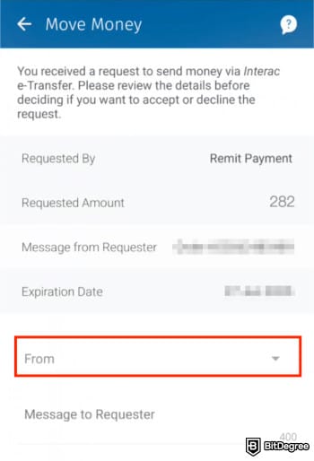 How to deposit money into crypto exchange: the move money page when making transfer via Interac e-transfer. How to deposit money into crypto exchange: the move money page when making transfer via Interac e-transfer.