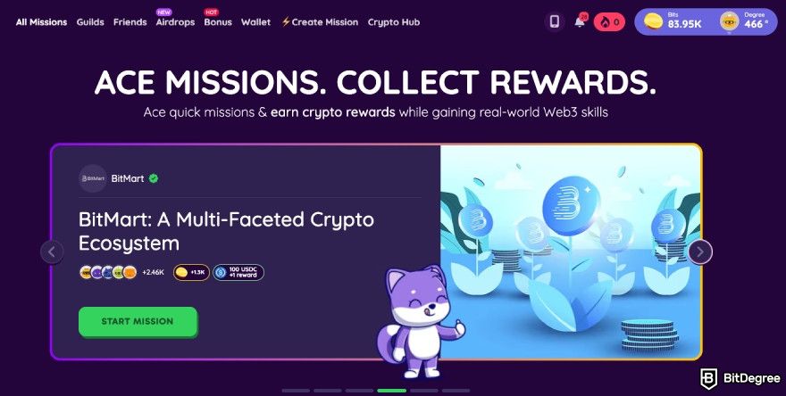 How to get Floki airdrop: BitDegree Missions.