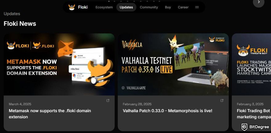 How to get Floki airdrop: Floki Inu Updates page.