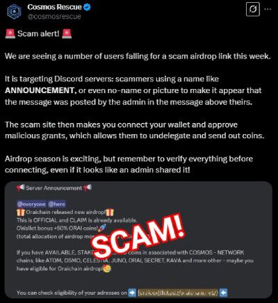 How to get Floki airdrop: Oraichain airdrop scam.