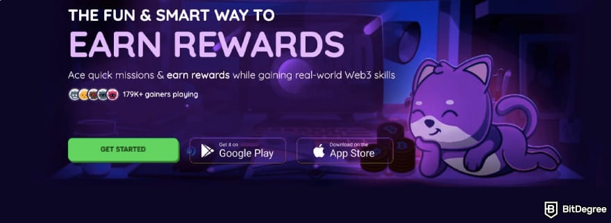How to get into crypto: BitDegree's homepage.
