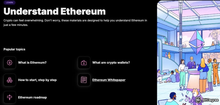 How to get into crypto: official Ethereum's page.