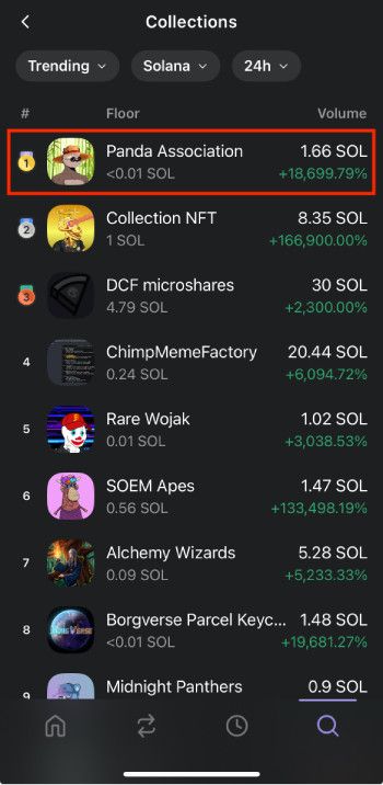 How to get Phantom airdrop: choose an NFT collection.