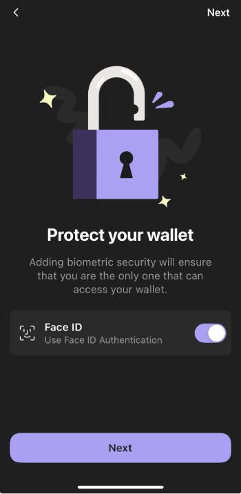 How to get Phantom airdrop: set up Face ID and click [Next].