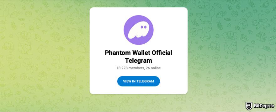 How to get Phantom airdrop: a screenshot of the official Phantom Wallet Telegram group.