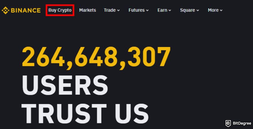 How to get Starknet airdrop: Buy Crypto menu.