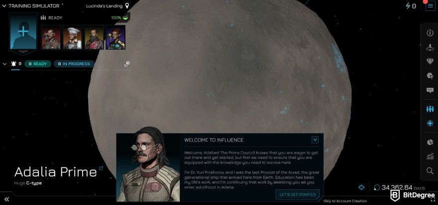 How to get Starknet airdrop: Influence.