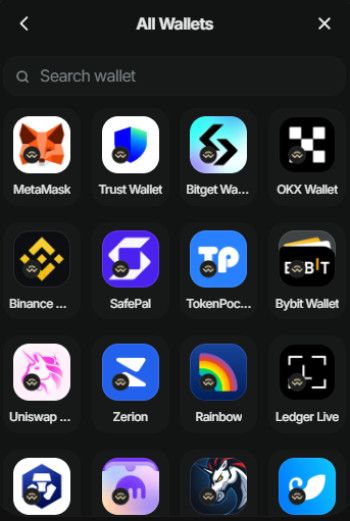 How to get ZKsync airdrop: ZkSync's All Wallets pop-up window.